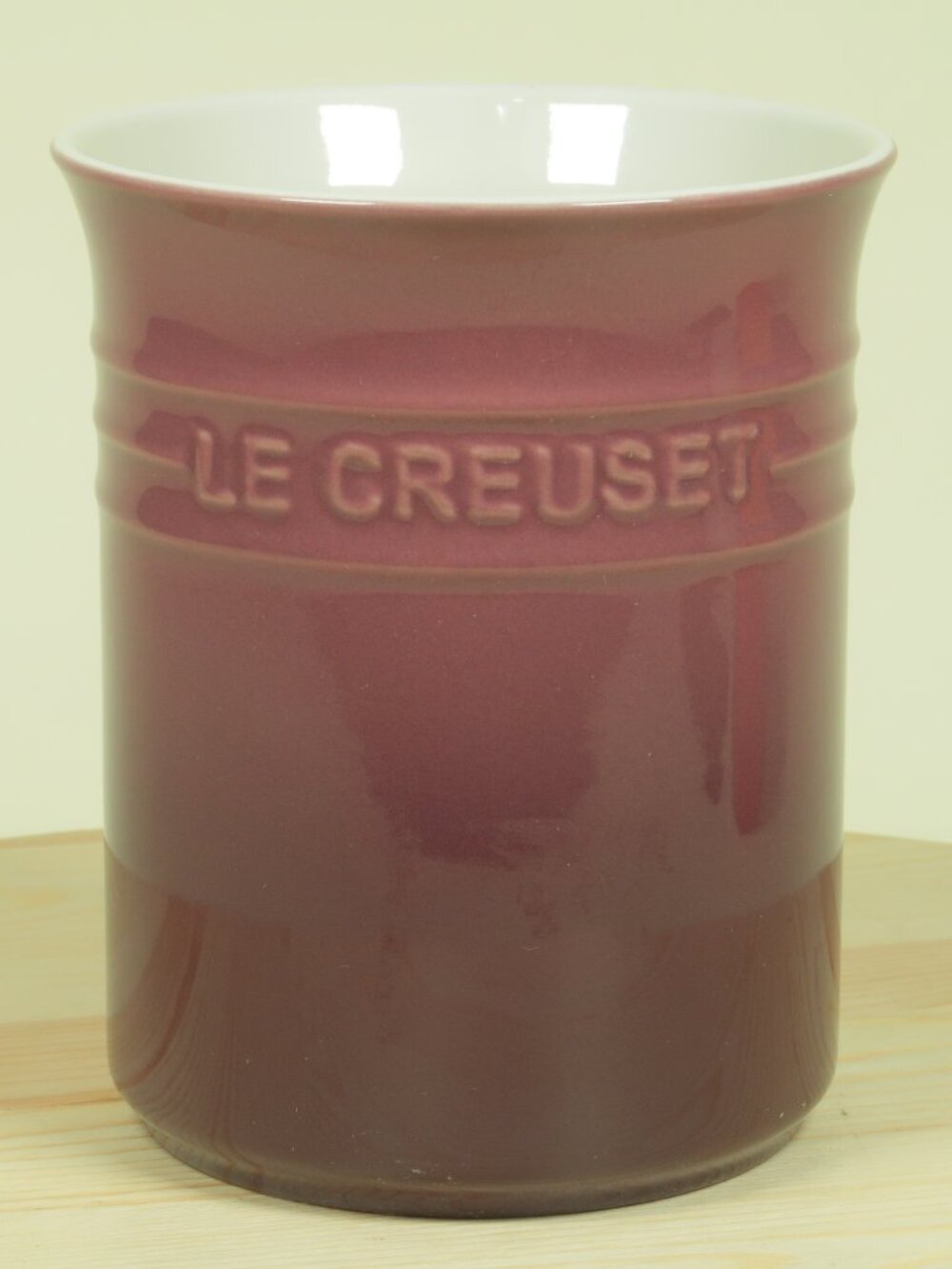 Le Creuset Utensil Crock Fig Purple Stoneware 1 Liter New